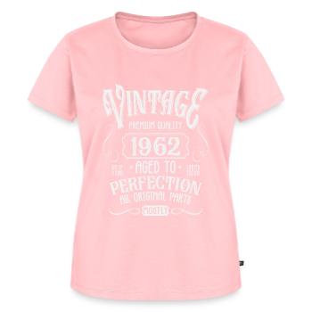 Anniversaire né en 1962 - T-shirt Premium bio Femme - rose - Devant - AI Model Female 172 dark (172cm)
