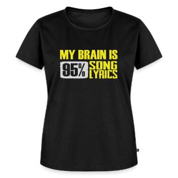 Chantez - T-shirt Premium bio Femme - noir - Devant - Selfina (174cm)
