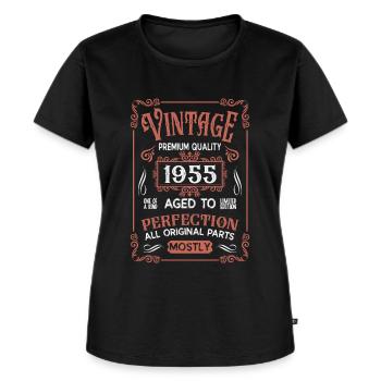 Birthday born in 1955 - Women's Premium Organic T-shirt - black - Front - Selfina (174cm)