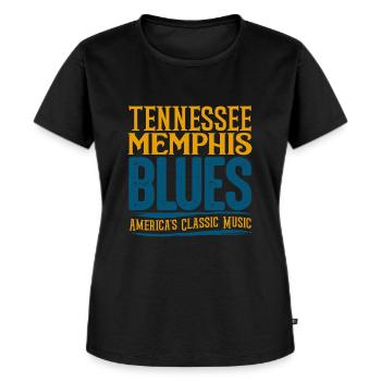 Blues - Frauen Premium Bio T-Shirt - Schwarz - Vorne - Selfina (174cm)