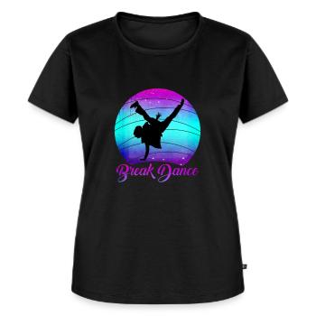 Breakdance - Frauen Premium Bio T-Shirt - Schwarz - Vorne - Selfina (174cm)