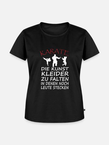 Karate Spruch Kickboxen Kampfkunst - Frauen Premium Bio T-Shirt - Schwarz