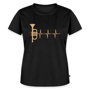 Concert de musicien trompette - T-shirt Premium bio Femme - noir - Devant - Selfina (174cm)