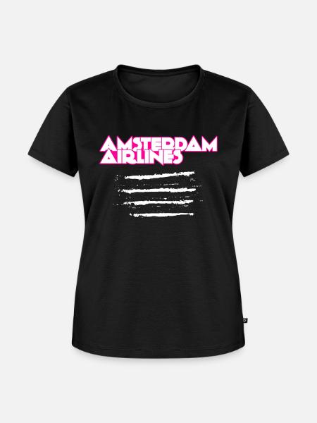 Amsterdam Airlines - Frauen Premium Bio T-Shirt - Schwarz