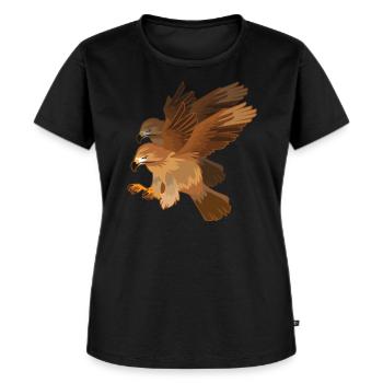 Adler Majestätisch Raubvogel Falke Geier Geschenk - Frauen Premium Bio T-Shirt - Schwarz - Vorne - Selfina (174cm)