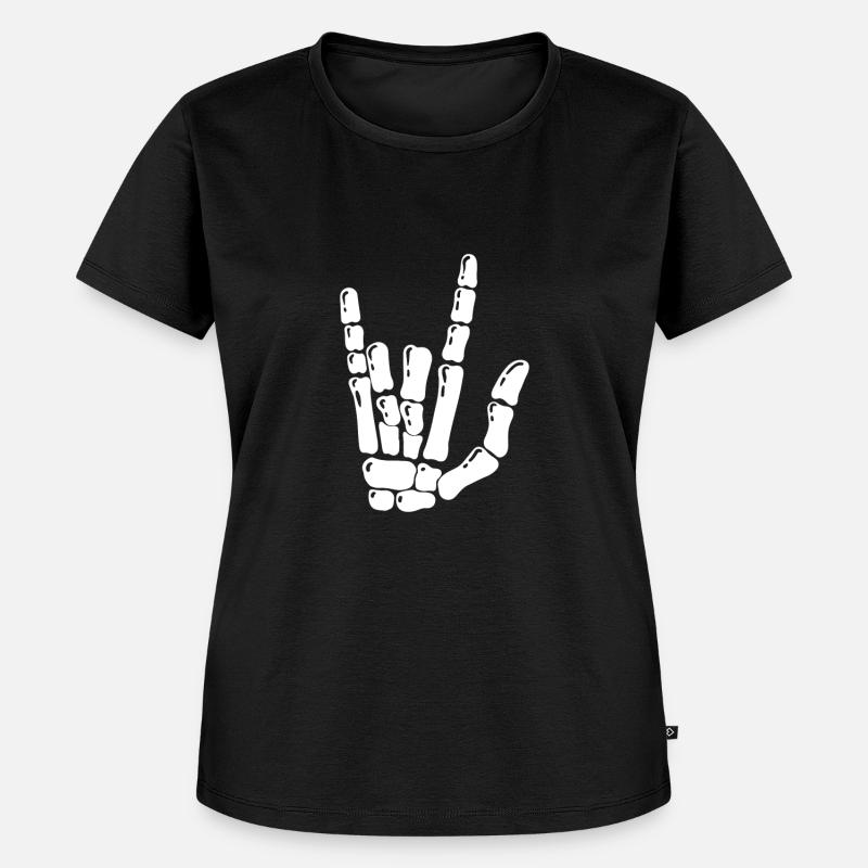 Rock N Roll Bone Hands Punks Cool GIft - Women's Premium Organic T-shirt - black