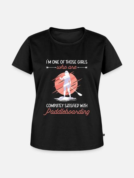 Lustiges Stand Up Paddling - Frauen Premium Bio T-Shirt - Schwarz