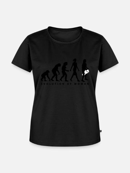 Evolution der Frau Djembe - Frauen Premium Bio T-Shirt - Schwarz