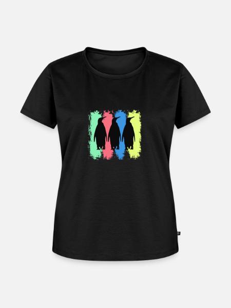 Pinguin Seevogel Südpol - Frauen Premium Bio T-Shirt - Schwarz