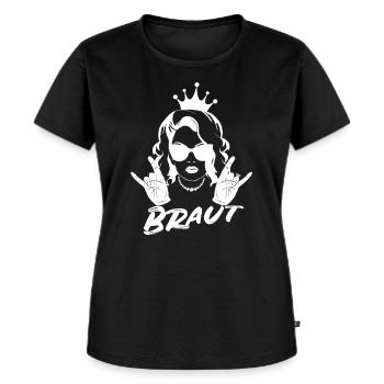 JGA Braut Junggesellinnen-abschied Rock T-Shirt - Frauen Premium Bio T-Shirt - Schwarz - Vorne - Selfina (174cm)
