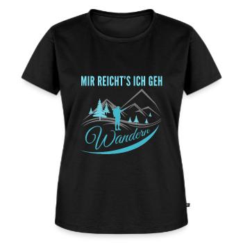 Mir reicht's ich geh Wandern Berge Geschenk - Frauen Premium Bio T-Shirt - Schwarz - Vorne - Selfina (174cm)