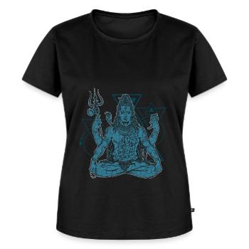 Shiva - Frauen Premium Bio T-Shirt - Schwarz - Vorne - Selfina (174cm)