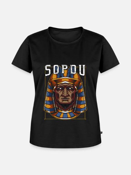 Ägyptischer Gott Sopdu - Frauen Premium Bio T-Shirt - Schwarz