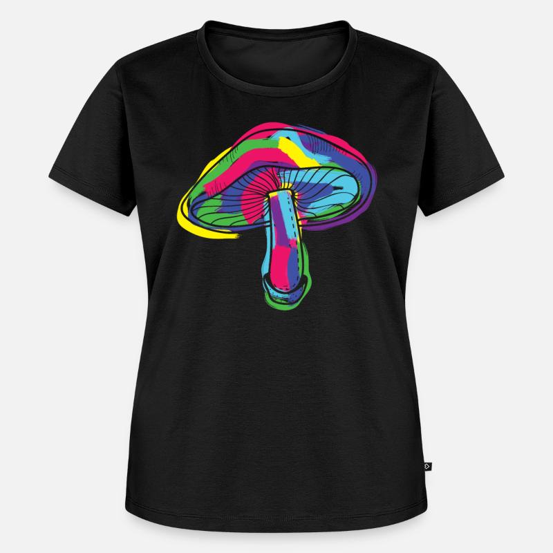 Goa Magic Mushroom Psychedelic Trance - Women's Premium Organic T-shirt - black