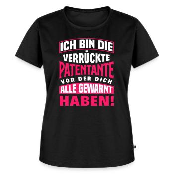 Patentante Taufe Patentanten Geschenk - Frauen Premium Bio T-Shirt - Schwarz - Vorne - Selfina (174cm)