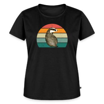 blaireau grotte blaireau construction miel blaireau forêt blaireau - T-shirt Premium bio Femme - noir - Devant - Selfina (174cm)