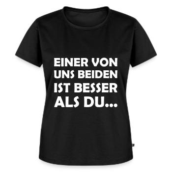 Sport Spaß witziger Spruch lustig Kollege - Frauen Premium Bio T-Shirt - Schwarz - Vorne - Selfina (174cm)