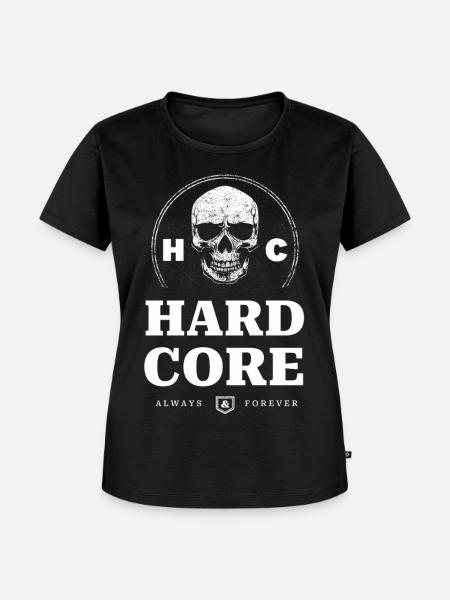 Schädel Hardcore - Frauen Premium Bio T-Shirt - Schwarz