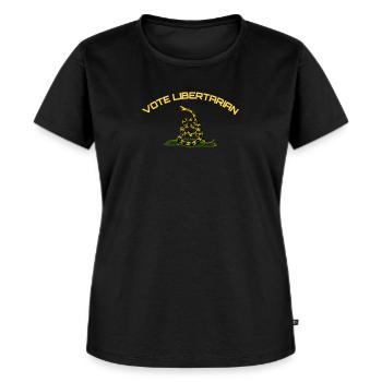 Vote libertaire - T-shirt Premium bio Femme - noir - Devant - Selfina (174cm)