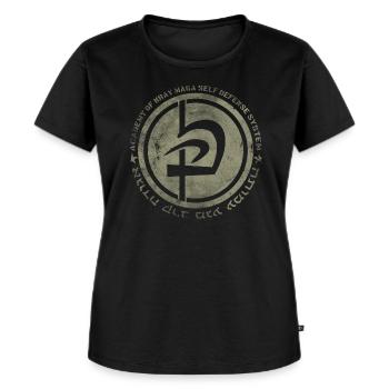 Krav Maga Militärverteidigung Armee Gym - Frauen Premium Bio T-Shirt - Schwarz - Vorne - Selfina (174cm)