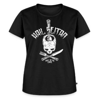 Hail Seitan - Frauen Premium Bio T-Shirt - Schwarz - Vorne - Selfina (174cm)