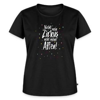 Nicht mein Zirkus, nicht meine Affen - Frauen Premium Bio T-Shirt - Schwarz - Vorne - Selfina (174cm)