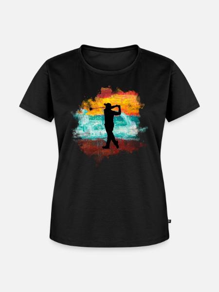 Golf - Frauen Premium Bio T-Shirt - Schwarz