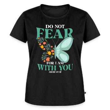 Christlich Inspirierend Jesus Gott Geschenk - Frauen Premium Bio T-Shirt - Schwarz - Vorne - Selfina (174cm)
