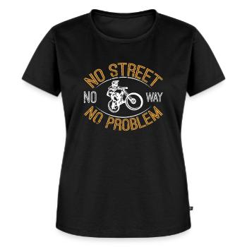 VTT, VTT, VTT rengaine - T-shirt Premium bio Femme - noir - Devant - Selfina (174cm)