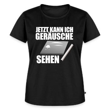 Lustiger Drogen Spruch Koks Speed Ziehen 18 Gesc - Frauen Premium Bio T-Shirt - Schwarz - Vorne - Selfina (174cm)