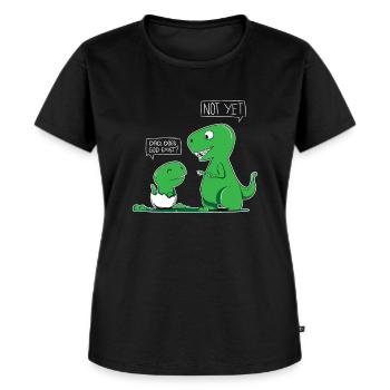 Atheismus Atheist Wissenschaft Dinosaurier Science - Frauen Premium Bio T-Shirt - Schwarz - Vorne - Selfina (174cm)