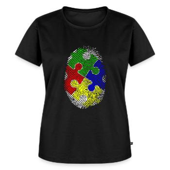 Empreintes digitales - T-shirt Premium bio Femme - noir - Devant - Selfina (174cm)