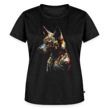 Fuchs Tierliebhaber Geschenk Wildtier Tier Motiv - Frauen Premium Bio T-Shirt - Schwarz - Vorne - Selfina (174cm)