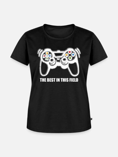 Spielkonsolen-Spieler - Frauen Premium Bio T-Shirt - Schwarz