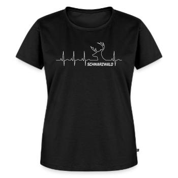 Schwarzwald - Frauen Premium Bio T-Shirt - Schwarz - Vorne - Selfina (174cm)
