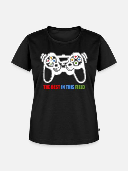 Spielkonsolen-Spieler - Frauen Premium Bio T-Shirt - Schwarz
