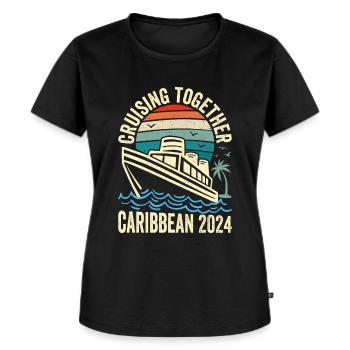 Croisière dans les Caraïbes 2024 - T-shirt Premium bio Femme - noir - Devant - Selfina (174cm)