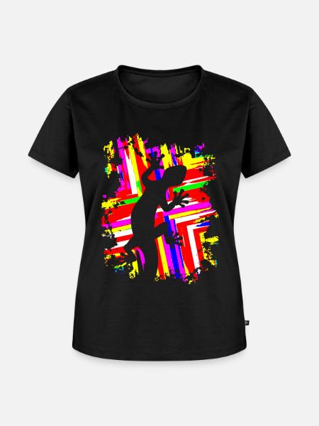 grafitti GECKO - Frauen Premium Bio T-Shirt - Schwarz