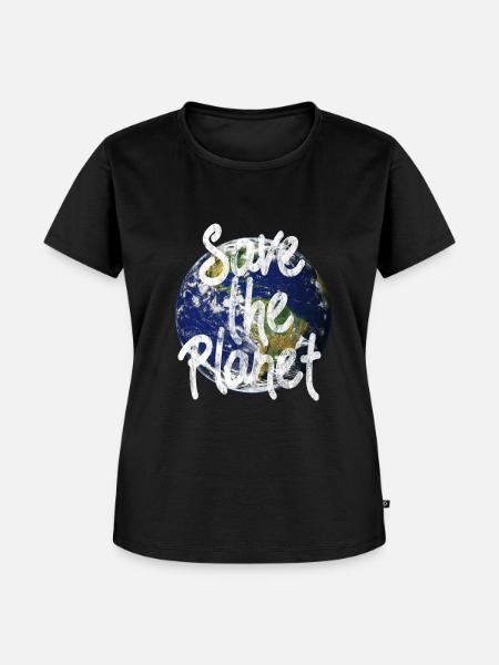 Save the Planet - Frauen Premium Bio T-Shirt - Schwarz