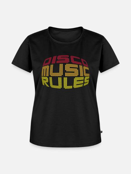 Disco Music Rules - Frauen Premium Bio T-Shirt - Schwarz