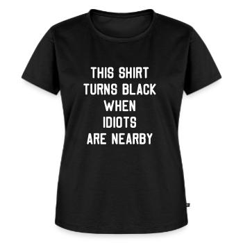 Idiots - Frauen Premium Bio T-Shirt - Schwarz - Vorne - Selfina (174cm)