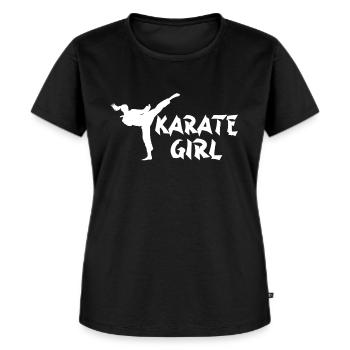 Karate Girl - Frauen Premium Bio T-Shirt - Schwarz - Vorne - Selfina (174cm)