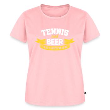 TENNIS AND BEER - THAT'S WHY I'M HERE - Women's Premium Organic T-shirt - rose - Front - AI Model Female 172 dark (172cm)