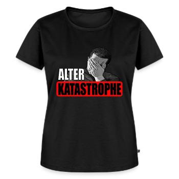 Alter Katastrophe in der Werkstatt mit Buddies. - Frauen Premium Bio T-Shirt - Schwarz - Vorne - Selfina (174cm)