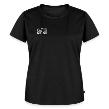 ZU VINO SAG ICH NIE NO! - Frauen Premium Bio T-Shirt - Schwarz - Vorne - Selfina (174cm)