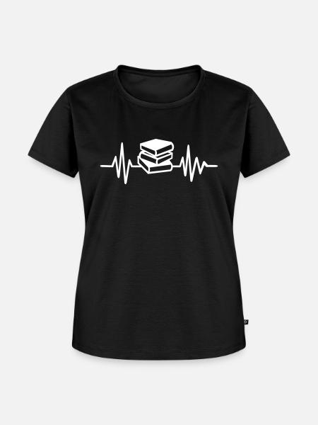 Bücher - Frauen Premium Bio T-Shirt - Schwarz