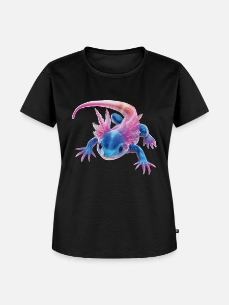 Axolotl - Frauen Premium Bio T-Shirt - Schwarz