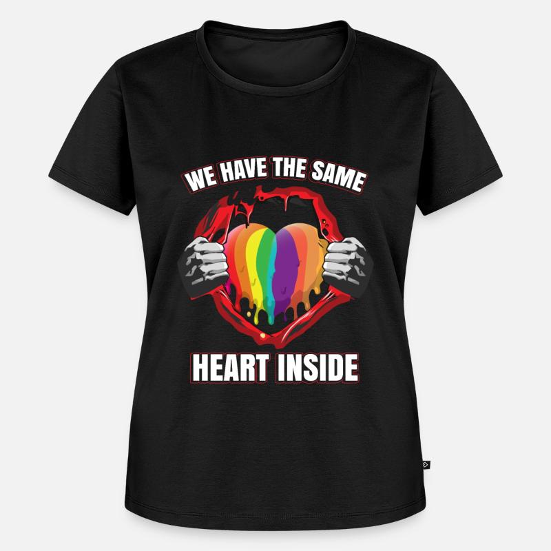 We Have The Same Heart Inside - Women's Premium Organic T-shirt - black
