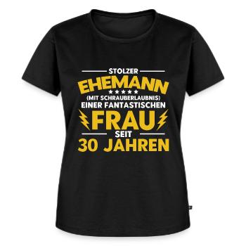 Perlenhochzeit Ehepaar 30. Hochzeitstag Geschenk - Frauen Premium Bio T-Shirt - Schwarz - Vorne - Selfina (174cm)