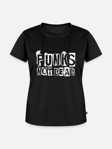 PUNKS NOT DEAD White - Frauen Premium Bio T-Shirt - Schwarz